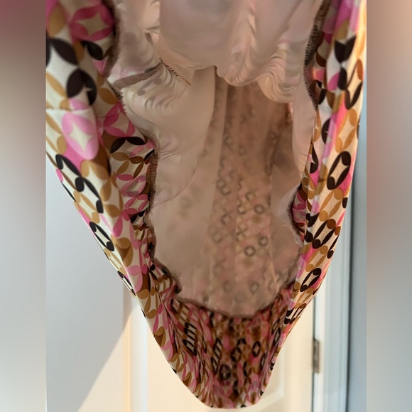 Elementz Patterned Blouse with Bow, Size XL - Picture 5 of 12